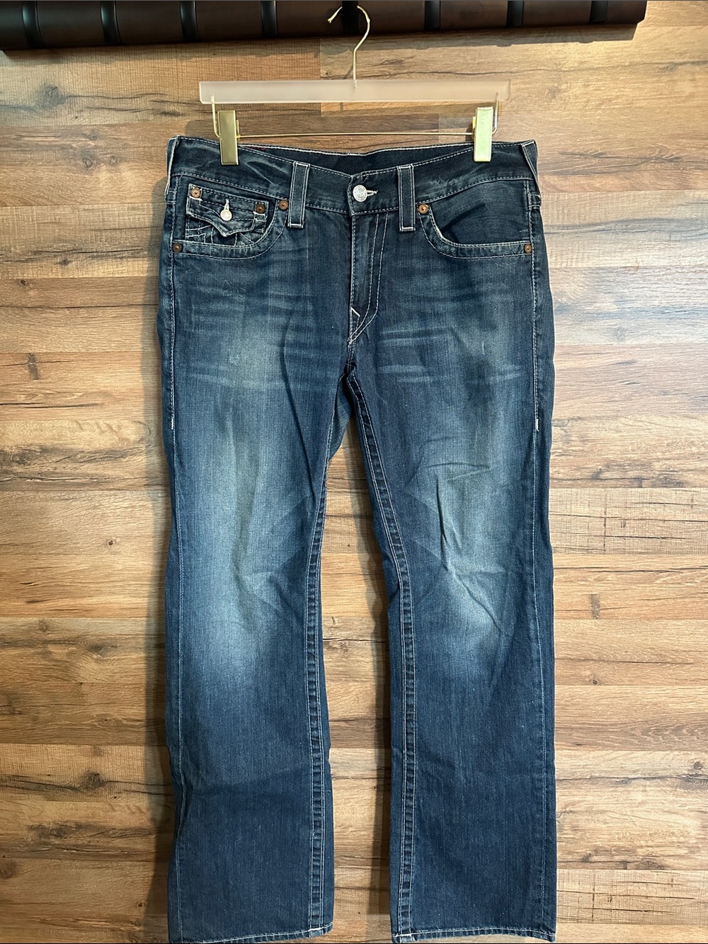 True Religion Ricky Straight Leg Dark Wash Jeans Men’s 34